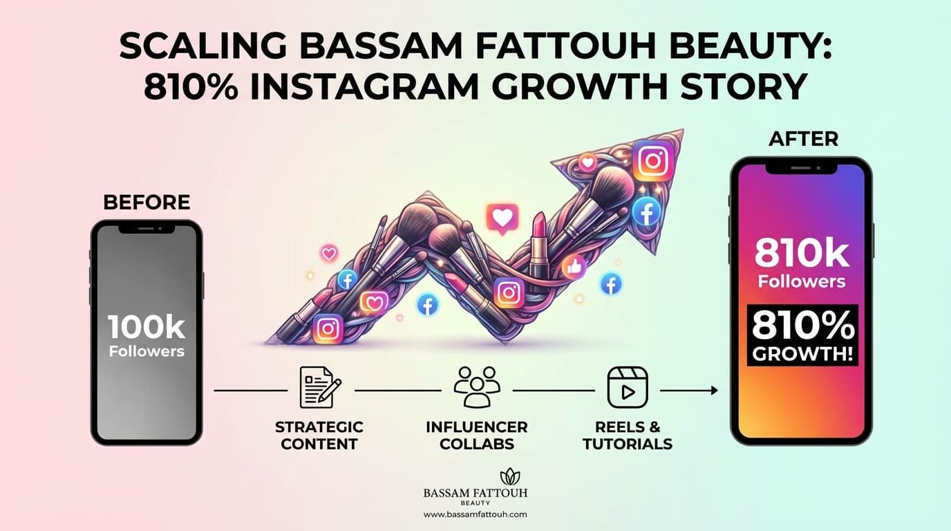 Scaling Bassam Fattouh Beauty: 810% Instagram Growth Story — Case Studies article