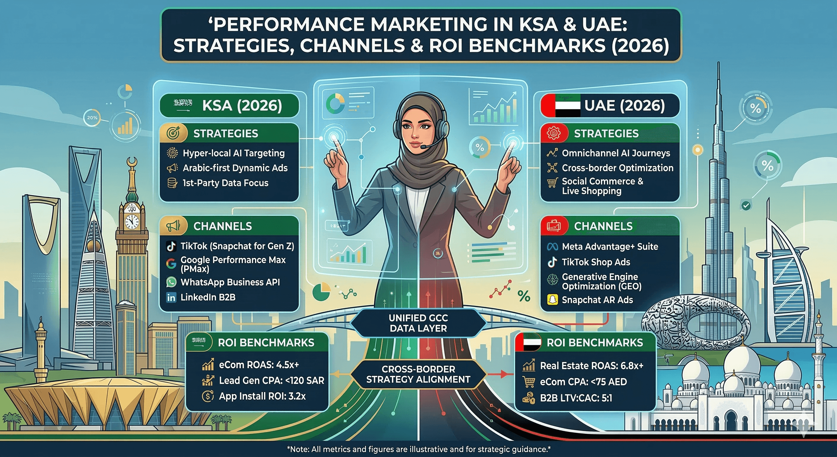 Performance Marketing in KSA & UAE: Strategies, Channels & ROI Benchmarks (2026) — Agency Insights article by Hovi Digital Lab